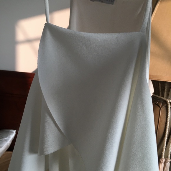 ZARA white off-shoulder cut out dress - Picture 3 of 4